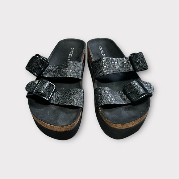 H&M Double Strap Buckle Sandals | Platform Slides | Size EU 39 / US 8 - Picture 1 of 6
